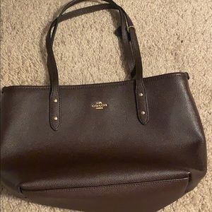 Brownish purple coach purse